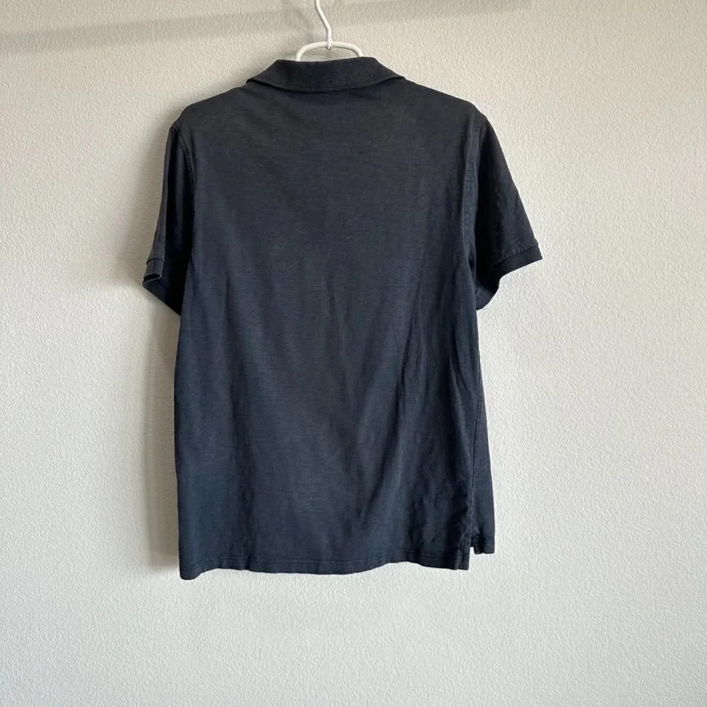 J.Crew Faded Navy Blue 100% Cotton Short Sleeve Polo Shirt Top